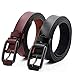 ANDY GRADE Set of 2 Women's Fashion Genuine Cowhide Leather Belt Vintage Casual Belts for Jeans Shorts Pants Summer Dress for Women with Alloy Pin Buckle (Style A)