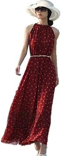 Outop Womens Polka Dots Long Casual Summer Beach Party Chiffon Dress