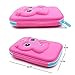 JUJIN Cute Owl Face Hardtop EVA Pencil Case Big Pencil Box with Compartment for Kids (Rose Red)