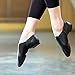 MSMAX Womens Leather Jazz Shoes Slip on Ballroom Dance Practice Teaching Shoe Black 9 M US Women
