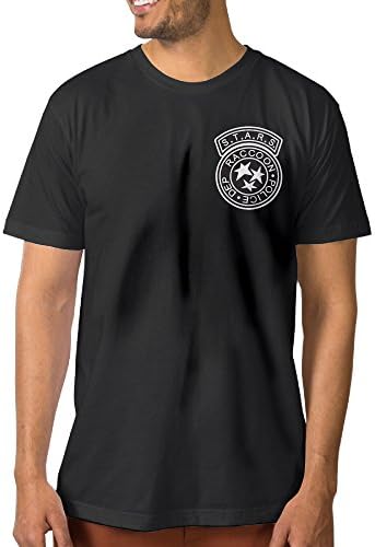 Jirboo Resident Evil Stars Raccoon Police Dep Men's Crew-Neck T-Shirt