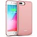 Battery Case for iPhone 7 Plus/8 Plus/6 Plus/6s Plus,5500mAh Portable Protective Charging Case Compatible with iPhone 7 Plus/8 Plus/6 Plus/6s Plus (5.5 inch) Rechargeable Extended Battery (Rose Gold)