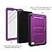 Fintie Impact Resistant Case for Amazon Fire (Previous 5th Generation, 2015 7 inch) - [CaseBot Tuatara] Rugged Unibody Hybrid Full Protective Bumper Cover with Built-in Screen Protector, Purple