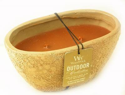 レッドウッドtextured Oval Woodwick Scented Candle B00ii6o6nk