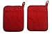 Home Collection Set of 2 Red And 2 Black Neoprene Pot Holders