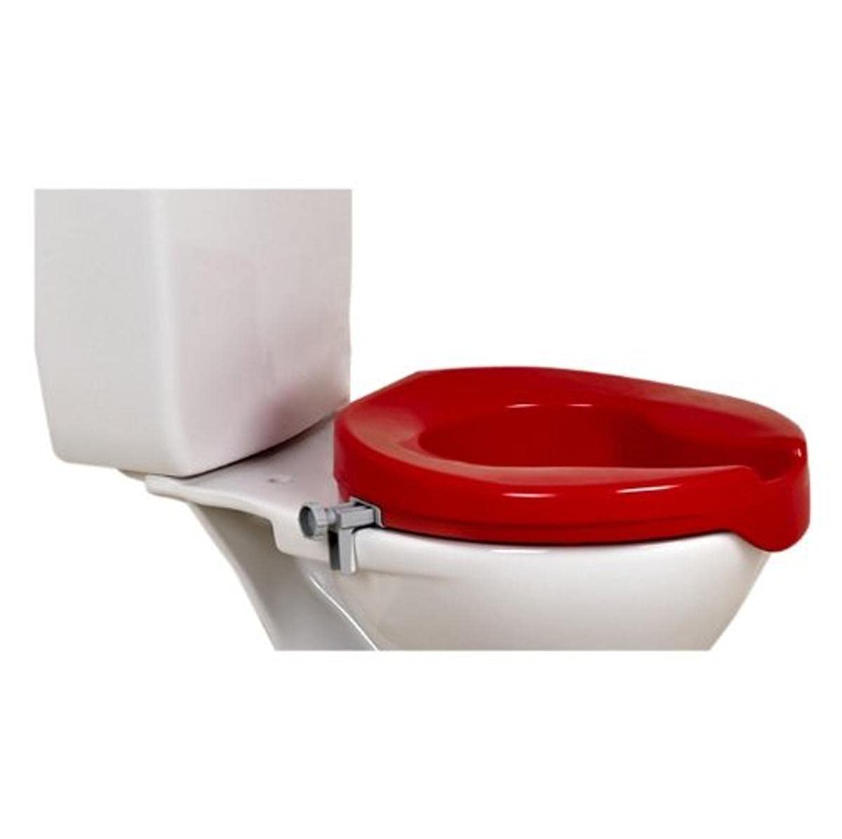 NRS Healthcare Red Raised Toilet Seat 5 cm (2 inch) High