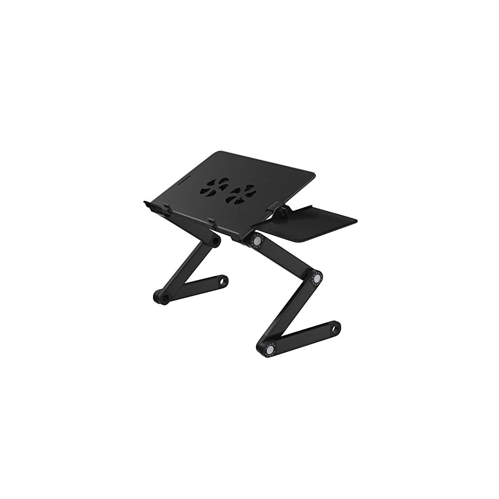 HUANUO Adjustable Laptop Stand, Portable Laptop Table Stand with 2 CPU