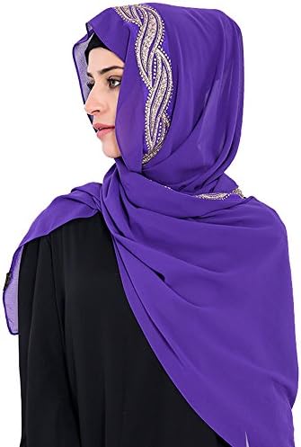 Kharadin Women's Muslim Scarf Chiffon Sequins Hijab
