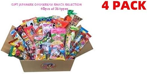 Japanese Snack Assortment Full of "DAGASHI", "OHIMESAMA Snack Selection" (L)J (40pcs(L) pack of 4)