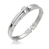 Partner in Crime Handcuff for Mens for Women Bracelet Bangle Silver Tone Stainless Steel