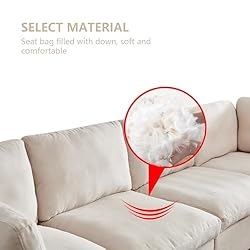 99" 4 Seater Modular Down Feather(60%) Cloud Deep