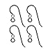 TierraCast Black Finish Niobium 3mm Sterling Silver Ball Earring Hook 20 Gauge (2 Pairs)