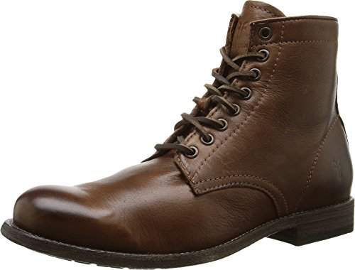 FRYE Men's Tyler Lace Up Boot, 86070-Cognac, 8.5 D US