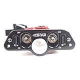 6STARHOBBY Heavy Duty Metal Dual Power Switch with Fuel Dot for RC Airplane (Black)