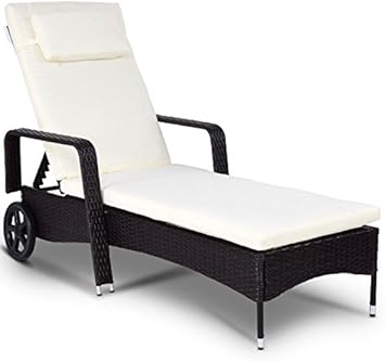 Amazon Com Almacen Outdoor Chaise Lounge Chair 2 Wheels 6