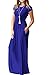 Viishow Women's Short Sleeve Loose Plain Maxi Dresses Casual Long Dresses with Pockets (Royal Blue, S)