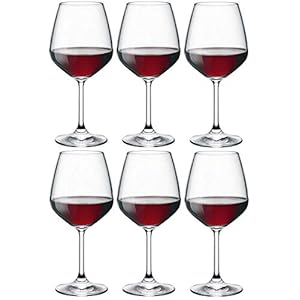 Bormioli Rocco 5158553 Divino-Juego de 6 Copas de Cristal para Vino Tinto, 53 cl, 1 cm, 6