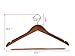 25 Quality Hangers Wooden Hangers Beautiful Sturdy Suit Coat Hangers with Locking Bar Gold Hooks (25)