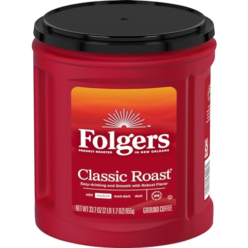FOLGERS CLASSIC ROAST GROUND COFFEE, 33.7 OUNCE