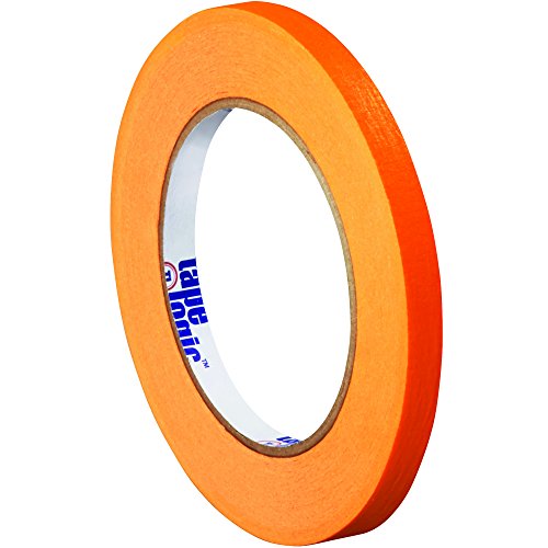 Colored Orange Masking Tape, 1/4 Inch x 60 Yds Per Roll (144 Rolls