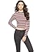 Anself Women Cropped Stripped Pullover Knitted Sweaters Shirts Ribbed Long Sleeves Sheath Stretchy Jumpers Crop Knitting Top Red