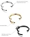 FIBO STEEL 3PCS 16G Stainless Steel Septum Piercing Nose Ring Hoop Earring Piercing Silver Gold Black 10MM
