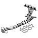 For Mitsubishi Lancer 4-2-1 Design 2-PC Stainless Steel Exhaust Header Kit - 2.0L 4G94 4G63