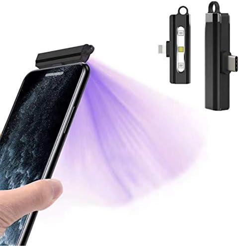 Uvライト Usb紫外線殺菌器 手持ち式除菌ランプ モデル着用 注目アイテム Type C ブラック ポータブルuv滅菌器