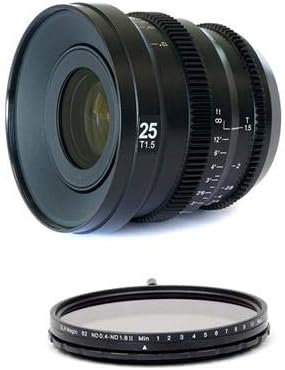 SLR Magic MicroPrime Cine 25mm T1.5 for Micro Four-Thirds 82mm MK II Variable ND Filter 0.4 to 1.8 (2.3 to 6 Stops)