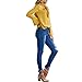 Geccinice Women's Blouses Loose Casual Bow Ties Neck Chiffon Shirts Long Sleeves Tops (S(US Size 4-6), Yellow)