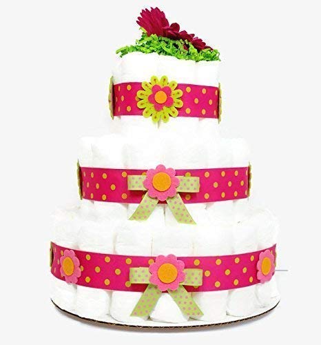 flower diaper cake