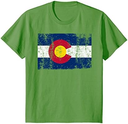 Kids State of Colorado Flag Shirt Dad Mom Boys Girls Fun Gift Tee 4 Grass
