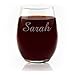 Personalized Stemless Wine Glass Engraved with Your Custom Text