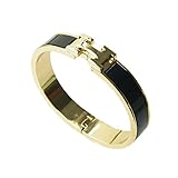 2015 Summer Popular Stylish Stainless Steel Anti-allergic H-shaped Buckle Bracelet Bangle -Gold + Black
