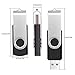 FEBNISCTE Flash Drive 1GB Memory Stick Bulk Pack of 10 Thumb Drives USB 2.0, Portable Jump Drive 1 GB Swivel Zip Drive Data Storage U Disk, Multipack Black Swivel Pen Drive with Led Indicator