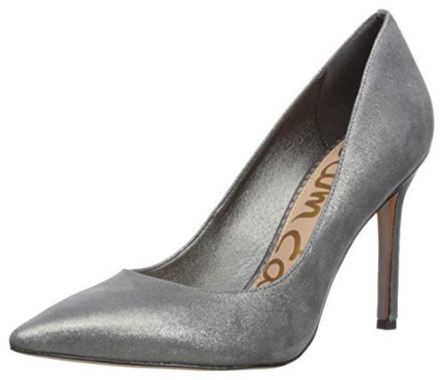 Sam Edelman Women's Hazel Pump, Dark Pewter Metallic Leather, 10 M US
