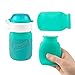 Aqua 3.5 oz Squeasy Snacker Spill Proof Silicone Reusable Food Pouch - for Both Soft Foods and Liquids - Water, Apple Sauce, Yogurt, Smoothies, Baby Food - Dishwasher Safe