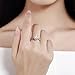 AllenCOCO 18k Rose Gold Plated 1.3ct Simulated diamond Swarovski Cubic Zirconia Wedding Engagement Ring