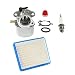 HURI Carburetor with Gasket Air Filter Primer Bulb Spark Plug for Briggs & Stratton 799868 498170 497586 497314 698444 498254 497347 497410 496115