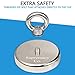 Supremacy Co. 881 lbs Pulling Force (400 kg) Fishing Magnet- Premium N52 Grade Neodymium Fishing Magnet with M10 Eyebolt - Countersunk Hole Diameter 3.54 inch (90mm) for Magnetic Fishing