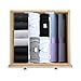 Runpo Adjustable Drawer Divider 6 Pack with Traceless Transparent Nano Gel Mat Tape Strong Secure Hold in Place - for Bedroom Bathroom Baby Drawer Desk Kitchen Drawer Storage White
