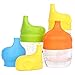 Tougs Silicone Sippy Straw Cup Lids for Toddlers Babies (Pack of 5) - 3 Drinking Straws Included - Reusable, Spill-proof, Durable - Stretches to Cover Tumblers, Yeti Rambler, Mason Jars, Cups and Mugs