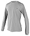 O'Neill Wetsuits UV Sun Protection Mens 24-7 Tech Long Sleeve Crew Sun Shirt Rash Guard, Lunar, XX-Large