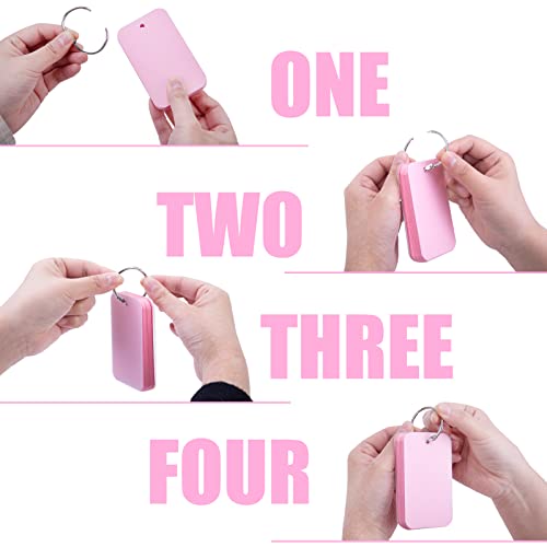 Koogel 250PCS Index Cards with Ring, Colored Study Cards Waterproof Covers 2.2 x 3.5 Inch Blank Notecards Flash Cards for School Learning Memory Office Recipe Game Cards