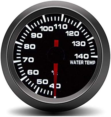 メーター 実用 簡単 車 52ミリメートルカー水温度計温度計ブラックシェルカー水温