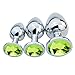 Dxhycc 3 Piece Jewelry Anal Plug, 3 Size Luxury Jewelry Design Fetish Anal Butt Plug Anal Trainer Toys Sex Toy Love Games for Experienced Users and Beginners Women Men (Light Green)thumb 4