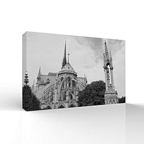 Canvas Wall Art Memory Cathédrale Notre Dame de Paris Home Prints Ready to Hang - 12x18 inches
