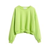 ROPALIA Teen Girl's Casual Crew Neck Sweatshirt Tops Outerwear