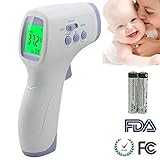 ANIKUV Forehead Digital Thermometer for Baby, Kids, Adults and Pets, Non-Contact Infrared Body Temperature Thermometer Accurate Fever Thermometer