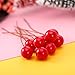 BBTO Artificial Holly Berries, 100 Pieces Mini 10 mm Fake Berries Decor on Wire for Christmas Tree Decorations Flower Wreath DIY Craft Use (Red)